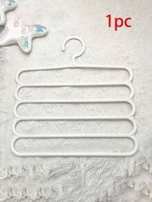 Wardrobe Storage Hangers, Plastic 5-Layer Scarf Hanger, Optional Upgraded Thickened Model, More Sturdy And Durable, Wardrobe Pants Hanger, Scarf Tie Storage Hanger - White - View 10