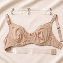 Sutiã Sutien Sutian Plus Size S/Bojo Microfibra C/aro Costa Nua Alças Removíveis+Alça De Silicone - Chocolate - Visão 2