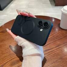 適用於 iPhone 17 Pro Max 16 15 14 13 12 11 Pro Plus 17e 的磁吸無線充電手機殼 相機後蓋保護殼 - 黑色 - 查看 9