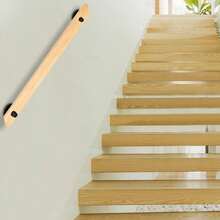 Stair Handrail Solid Wood Staircase Grab Wall Rail Bannister Safe Railing 1m - Default - View 4