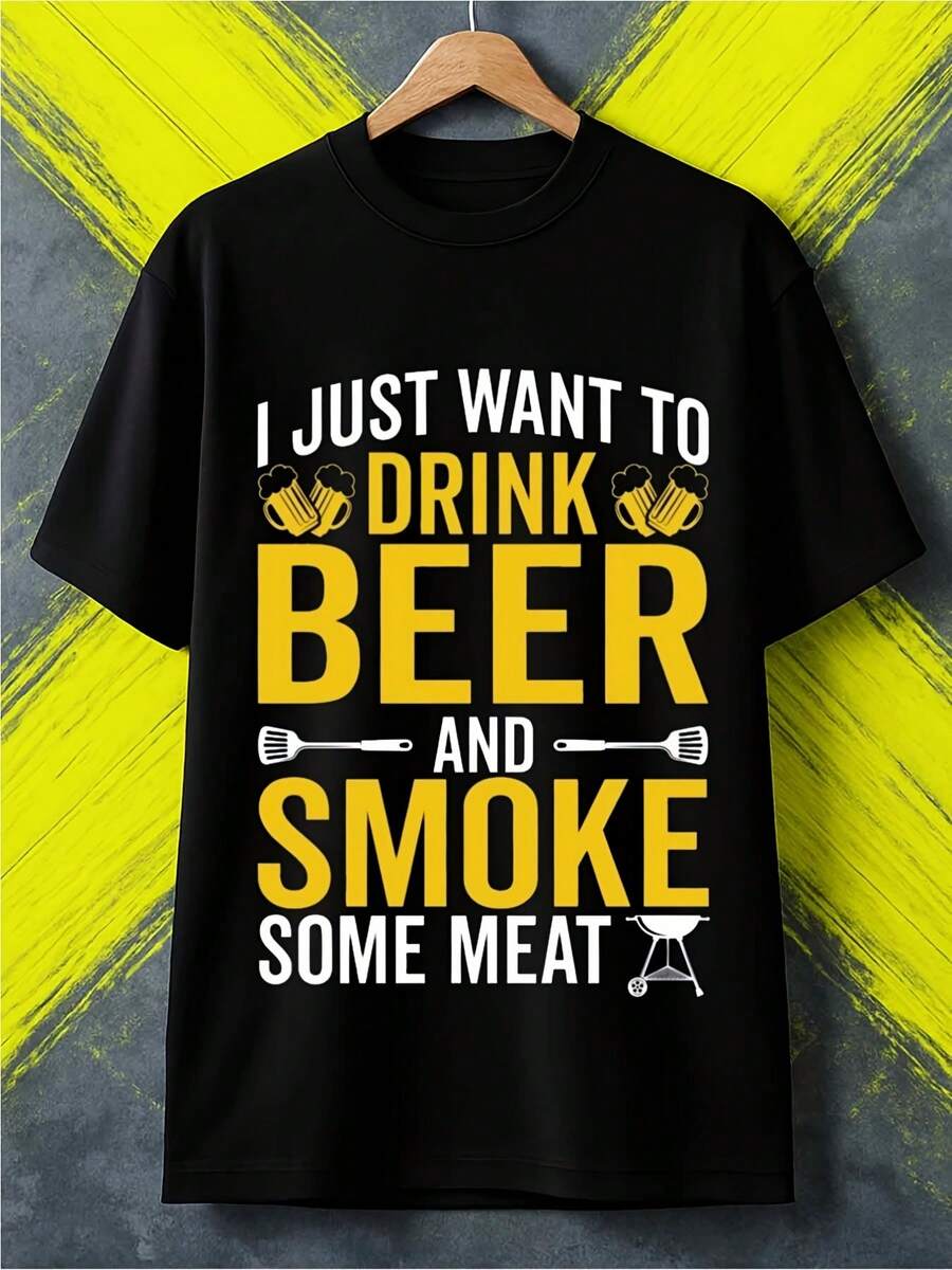 Men T-Shirts - 黑色 - 查看 1