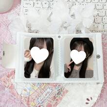 1 pieza Portafotos de conejo lindo, protector de tarjetas de fotos de ídolos de K-Pop, clip de tarjetas de fotos de conejo con alas de ángel rosa, material de PU, adecuado para tarjetas de álbum de ídolos de 3-3.5 pulgadas, almacenamiento de tarjetas de fotos de álbum de ídolos, personajes de anime, protector de tarjetas de fotos de personajes de juegos - Rosa - Ver 5