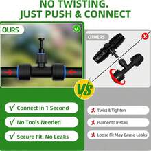 New Quick Connect Garden Hose Adapter, Quick Connect Push In Fittings, Garden 9/12 To 4/7 Quick Connect Fittings, Easy To Install, Suitable For Garden And Courtyard Irrigation System Kits - A - View 6