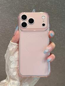 2pcs Set [Transparent + Pink] Matte Frosted Thickened Full Coverage Anti-Drop Phone Case Compatible With IPhone 18 Pro Max/18 Pro/18/17 Pro Max/17 Pro/17/16 Pro Max/16/16 Pro/16 Plus/15/15 Pro Max/15 Pro/15 Plus/11/12/13/14 Pro Max/12 Pro/12 Pro Max/13 Pro/13 Pro Max/14 Pro/14 Pro Max/14 Plus, Ins Style Premium Design, Matte Anti-Slip And Sweat-Resistant - 2-pack [Clear + Pink] - View 4