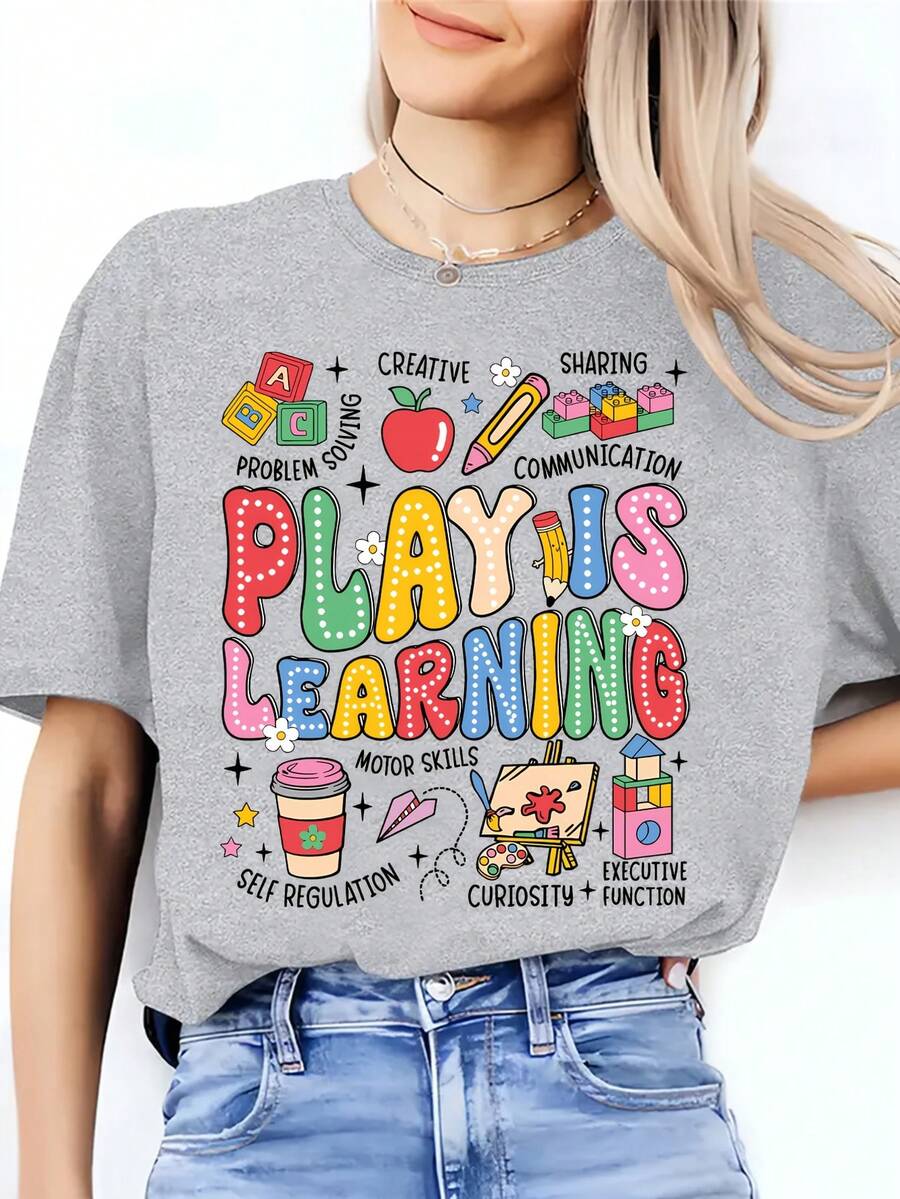 Women T-Shirts - 灰色 - 查看 1