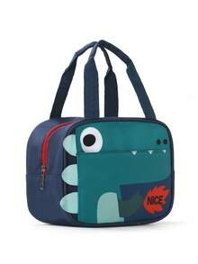 Cartoon Animal Lunch Bag, Unicorn & Dinosaur Print Insulated Tote Bag, Portable Meal Storage Bag, Suitable For Picnic, Travel And Daily Use - Green - View 7