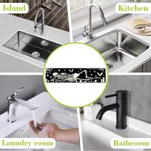 1pc Halloween Skull Pattern Sink Faucet Absorbent Mat, Drainage Pad, Suitable For Kitchen, Bathroom Sink, Countertop, Drainage Pad, Diatomaceous Earth Material, Trimmable, Quick-Drying Mat - Multicolor - View 9