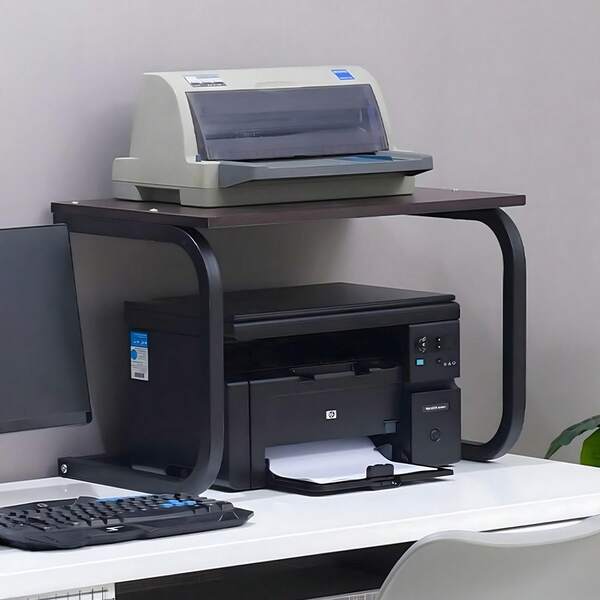2-stufiger Drucker-Ständer, Schreibtisch-Organizer für Drucker, Mikrowelle, Monitor, Kopierer & Faxgerät, robustes Home-Office-Aufbewahrungsregal