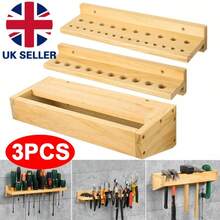 3x Wall Mounted Screwdriver Holder Storage Rack Wrench Workshop Tool Organizer - A - View 7