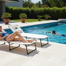 Patio Lounge Chair & Swing Chair - Beige - View 3