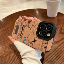 Airplane Flight Route Design Phone Case For IPhone 17 Air 16 15 14 13 12 11 Pro Max Plus  Max Shockproof Silicone Soft Cover DW2V - B - 查看 1