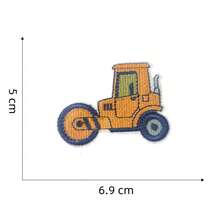 Cartoon Yellow Construction Vehicle Pattern Iron-On Embroidery Patch - Fun Design - Easy To Sew Or Iron, Durable Fabric Badge, Suitable For Personalized Jackets, Bags, Etc. - Ironing Style - View 7
