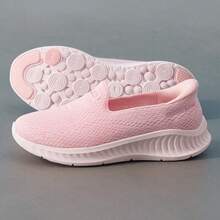 Skechers Women's Slip-Ins Lightweight Cushioned Hands-Free Breathable Mesh Walking Shoes - Pink - View 3