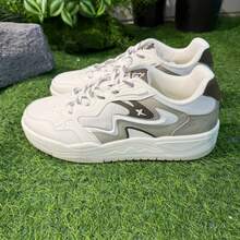XTEP Men's New Versatile Lightweight Breathable Minimalist Casual Sports Skate Shoes - White/Grey-green - View 5