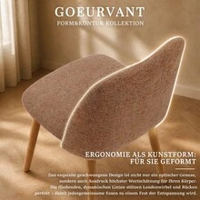 Goeurvant Modern Ergonomic Dining Chair With Curved Backrest - Set Of 2 / Set Of 4 / Set Of 6 - Brown/Chenille - View 7