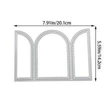 Arched Beaded Stitch Border Carbon Steel Cutting Die, Arch Hollow Frame Die, Frame, Greeting Card Window, Planner Arch Background Decoration DIY Embossing Die - LX74 - View 5