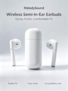 Earbud TWS Bluetooth Nirkabel dengan Peredam Kebisingan, Kualitas Suara Stereo HiFi, Casing Pengisian Daya Nirkabel, Desain In-Ear Tahan Air, Cocok untuk Perjalanan, Kebugaran, Aktivitas Luar Ruangan, dan Penggunaan Sehari-hari - A - View 2