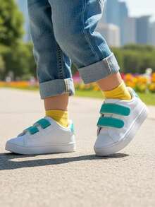MT Mania de Tenis Tênis Infantil Casual Branco com Verde Água Unissex Fechamento em  Confortável Antiderrapante - Verde - Visão 4