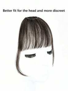 Children's Clip-On Bangs, Airy & Lightweight, Curtain Straight Bangs, Natural Curly Flowing Bangs, Daily Wear Fake Bangs, Black, Brown (2 Styles) - Multicolor - View 5