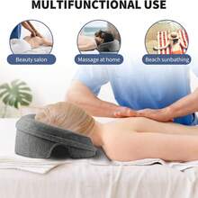 Face Down Pillow For Bed, Massage Headrest Face Pillow For Post-Surgery Recovery Or Beach Tanning, Breathable Design, Face Down Pillow For Massage - Massage Headrest For Bed, Face Down Pillow For Sleeping, Post-Eye Surgery Recovery, Massage Tools - Dark Grey - View 10