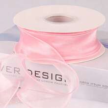 1 Roll 400CM*4CM Gift Wrapping Ribbon Satin Ribbon Handmade Bow Ribbon Floral Mesh Tulle Ribbon Romantic - View 7