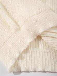 Men's Cardigan, Daily Commute Casual Streetwear Versatile Solid Color Minimalist Retro Japanese Korean Style Long Sleeve Loose V-Neck Button Up Sweater, Autumn/Winter - Beige - View 9