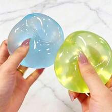 1pc Glossy Light Blue Squeeze Box Blind Box, Slow Rebound Pocket Size Anxiety Relief Fingertip Toy, Bag Charm, Indoor Decor, Daily Leisure Play Accessory - Multicolor - View 8