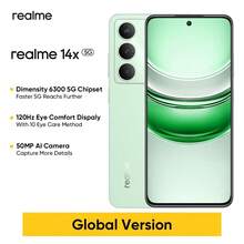 Realme 14X 智慧型手機 6GB+128GB / 8GB+256GB 全球版，Android 15 解鎖手機，Dimensity 6300 處理器，5000mAh 大電池，6.67 吋 120Hz HD 螢幕，AI 5G LTE，不含適配器 - 綠色 - 查看 11