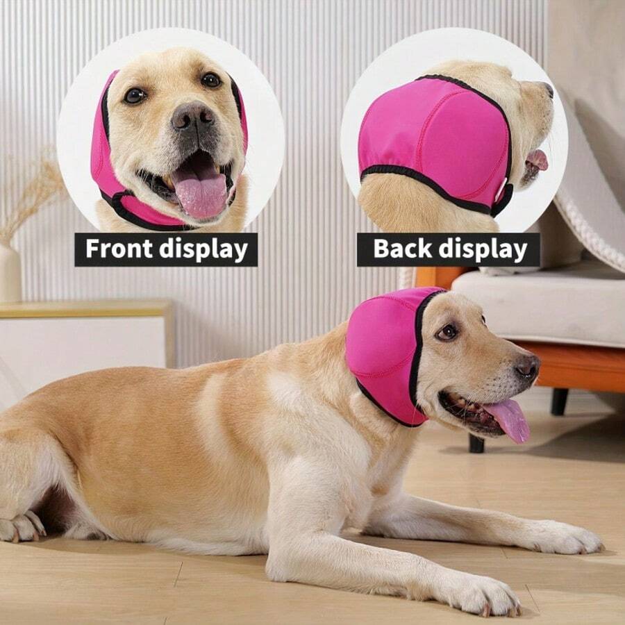 Pet Ear Protector Headgear Adjustable Pet Headgear Suitable For Thunderstorm Fireworks Travel Outdoor Use Comfortable Wear Fit For Small And Medium Dogs
