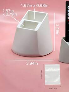 2-Slot Remote Control Organizer Rack Practical Desktop Organizer For Storage Remote Controls Cosmetics Stationery Decorative Remote Control Storage Box Desktop Storage Box For Nightstand Bedside Table Living Room Office Room Decor - Multicolor - View 12