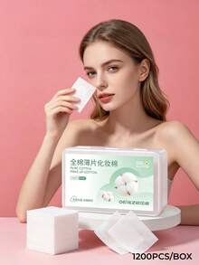 OEIEZ 1200 Pcs Ultra Soft Cotton Pads, Lint‑Free Dual‑Use Facial Cotton Sheets For Makeup Remover & Wet Compress, Water‑Saving Gentle Skin Care Cosmetic Pads For Sensitive Skin - View 9