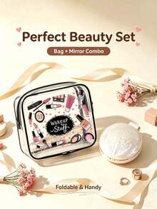 Large Capacity High Quality PVC Travel Storage Bag, With Zipper Closure, Lightweight Fade-Resistant Cosmetic And Toiletry Bag, Suitable For Women And Girls - Multicolor - View 3