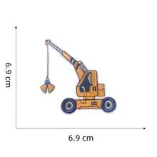 Cartoon Yellow Construction Vehicle Pattern Iron-On Embroidery Patch - Fun Design - Easy To Sew Or Iron, Durable Fabric Badge, Suitable For Personalized Jackets, Bags, Etc. - Ironing Style - View 6