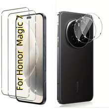 2+2pcs Set Compatible With Huawei Honor Magic8/Magic8 Pro/Magic V5/Magic V3/Magic7/Magic7 Pro/Magic7 Lite/Honor 400 Pro/Honor 200/Honor 200 Pro Phone Screen Protector Film Lens Protector, Curved Tempered Glass Screen Film + Lens Protector, 9H Hardness Full Coverage High Definition Bubble-Free Scratch-Resistant - Clear - View 18
