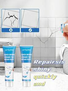 JAYSUING Tile Repair Glue, Bathtub Marble Furniture Floor Tile Toilet Crack Repair Adhesive Paste - A - View 2
