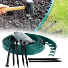 10-Meter Outdoor Garden Boundary Lawn Isolation Strip/Edge Strip Send 30 Nails Green - VJP0009-a - View 3