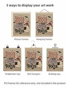 1pc Frameless Pink Halloween Ghost Cross-Stitch Embroidery Canvas Wall Art, Vintage Retro Spooky Cute Rustic Farmhouse Decor, Whimsical Stitched Print For Kitchen Living Room Bedroom Dorm, Room Decor Bedroom,Prints For Wall, Unique Best Gift Choice - Multi-color - View 7