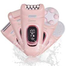 Hatteker 1pc 5-In-1 Women's Hair Removal Set, Multi-Function Underarm & Leg Epilator, Electric Women's Intimate Trimmer & Shaver Kit - View 2