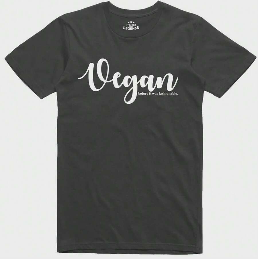 Vegan T Shirt Before It Was Fashionable Statement - 黑色 - 查看 1
