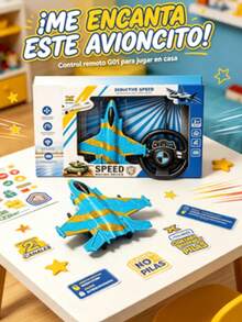 Avión de combate de control remoto de 2 canales para niños, juguete de avión RC, 2 colores surtidos, pilas no incluidas, regalo ideal para niño - Multicolor - Ver 7
