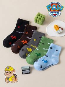 1/5/10 Pairs Paw Patrol Kids Socks Cute All-Over Print Puppy Winter Mid-Calf Socks Fun Christmas Gift Children's Socks - Multicolor - View 3