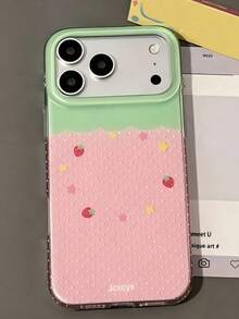 Sweet Cute Polka Dot Strawberry Stars Pattern Phone Case Compatible With IPhone 17 Pro Max 17 Pro 17 16 Pro Max 16 Pro 16 15 Pro Max 15 Pro 14 Pro Max 14 Pro 13 12 Pro Max 11 Lovely Glossy Jelly Soft Shockproof Protective Back Cover - Multicolor - View 3