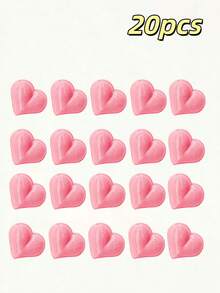 1/10/20pcs Pink Soft Heart-Shaped Desktop Photo Card Holder, Multi-Heart Combination Base, Stable Non-Slip Desktop Photo Postcard Greeting Card Display Stand, Bedroom Office Desktop Soft Decor Ornament - Pink Heart - View 12