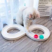 Interactive Cat Turntable Toy - Specially Designed For Indoor Play And Kitten Entertainment With Unique Track, Made Of Durable Plastic Material - Multicolor - View 5