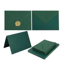 45pcs (15 Envelopes + 15 Greeting Cards + 15 Stickers) Western Style Solid Color Blank 120GSM Envelopes, Cream/Beige 250GSM Greeting Cards, Envelope Set Postcards Invitation Cards With Metal Stickers - one-size - View 16