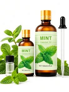 Óleo Essencial de Hortelã-Pimenta 100ml, 30ml, Óleo Essencial Premium, Adequado para Difusores, Umidificadores, Decoração de Casa, Fabricação de Sabonetes e Velas, Presente de Feriado - óleo essencial de hortelã-pimenta - Visão 2