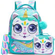 3pcs/Set Kids Animal Pattern Girls Backpack, Suitable For Elementary And Kindergarten Girls, Includes Crossbody Bag And Pencil Case, For School Use - 137 Girls' Backpack - View 9