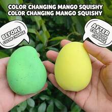 Crispy Temperature-Sensitive Mango Squishy Toy, Block-Filled Malleable Slow Rebound, ASMR Sensory Stress Relief Squeeze Toy, Suitable For Teens And Adults - Multicolor - View 7