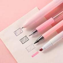 Set Alat Tulis 8-in-1 - Paket Alat Tulis Segar, Termasuk Stabilo, Liontin, Penghapus, 2 Pulpen yang Dapat Diklik, Pensil Mekanik dan Pulpen Gel, Alat Tulis Berwarna-warni yang Sangat Menarik, Set Hadiah Kembali ke Sekolah untuk Menulis Jurnal dan Belajar - Berbagai gaya - View 2