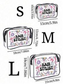 Large Capacity High Quality PVC Travel Organizer Bag With Zipper Closure, Lightweight And Fade-Resistant, Makeup And Toiletry Bag For Women And Girls - Multicolor - View 10